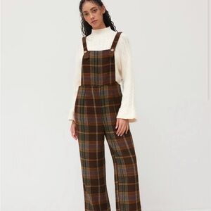 Cider Checkered Brown Jumpsuit